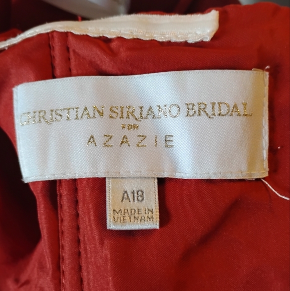 Christian Siriano for Azazie Draped One Shoulder Gown Formal Women's Size 18 - Picture 7 of 9